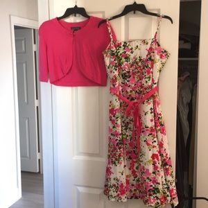 Dress with mini jacket